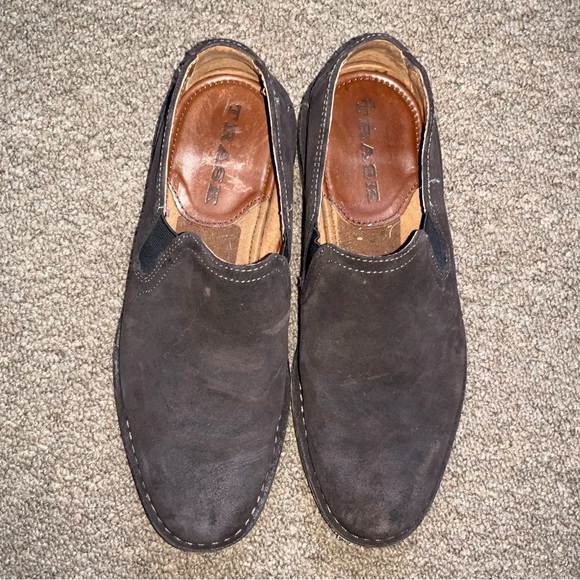 Trask mens Size 8 Brown Suede Slip On Vibram Sole Low Boot - Picture 3 of 7